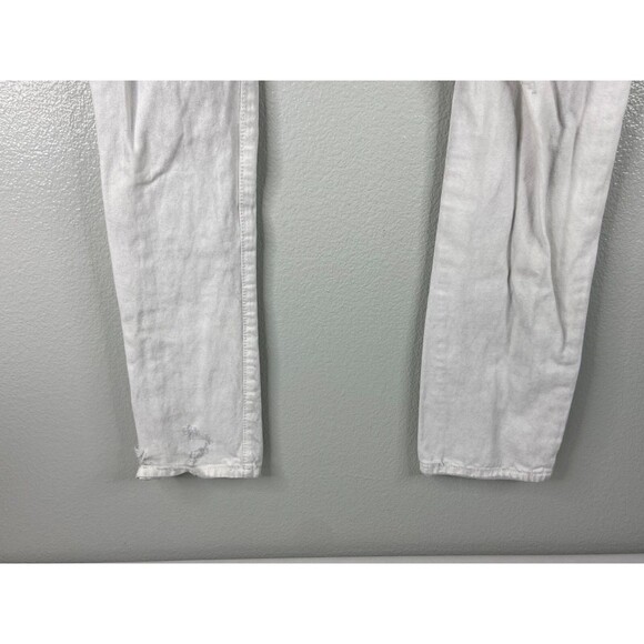 Square Zero Men 38/32 White Jeans Distressed Zipper Urban Wear - Picture 8 of 13